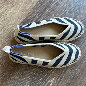 Rothy's Women's Espadrilles - Navy and Tan Stripes - New without tags